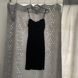 Urban Outfitters black velvet mini dress